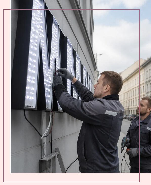 Изготовление и монтаж светодиодных LED вывесок в Шадринске